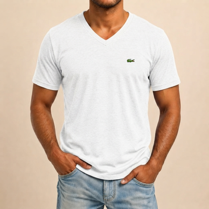 Klassisk T-shirt med V-hals