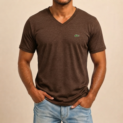 Klassisk T-shirt med V-hals