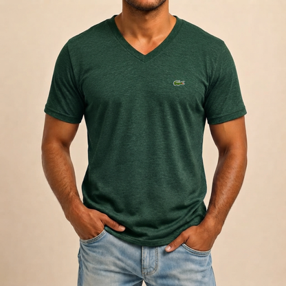 Klassisk T-shirt med V-hals