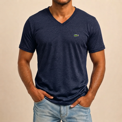 Klassisk T-shirt med V-hals