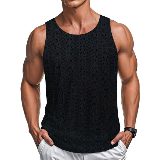 Ensfarvet tanktop i polyester til afslappet street-stil - 1