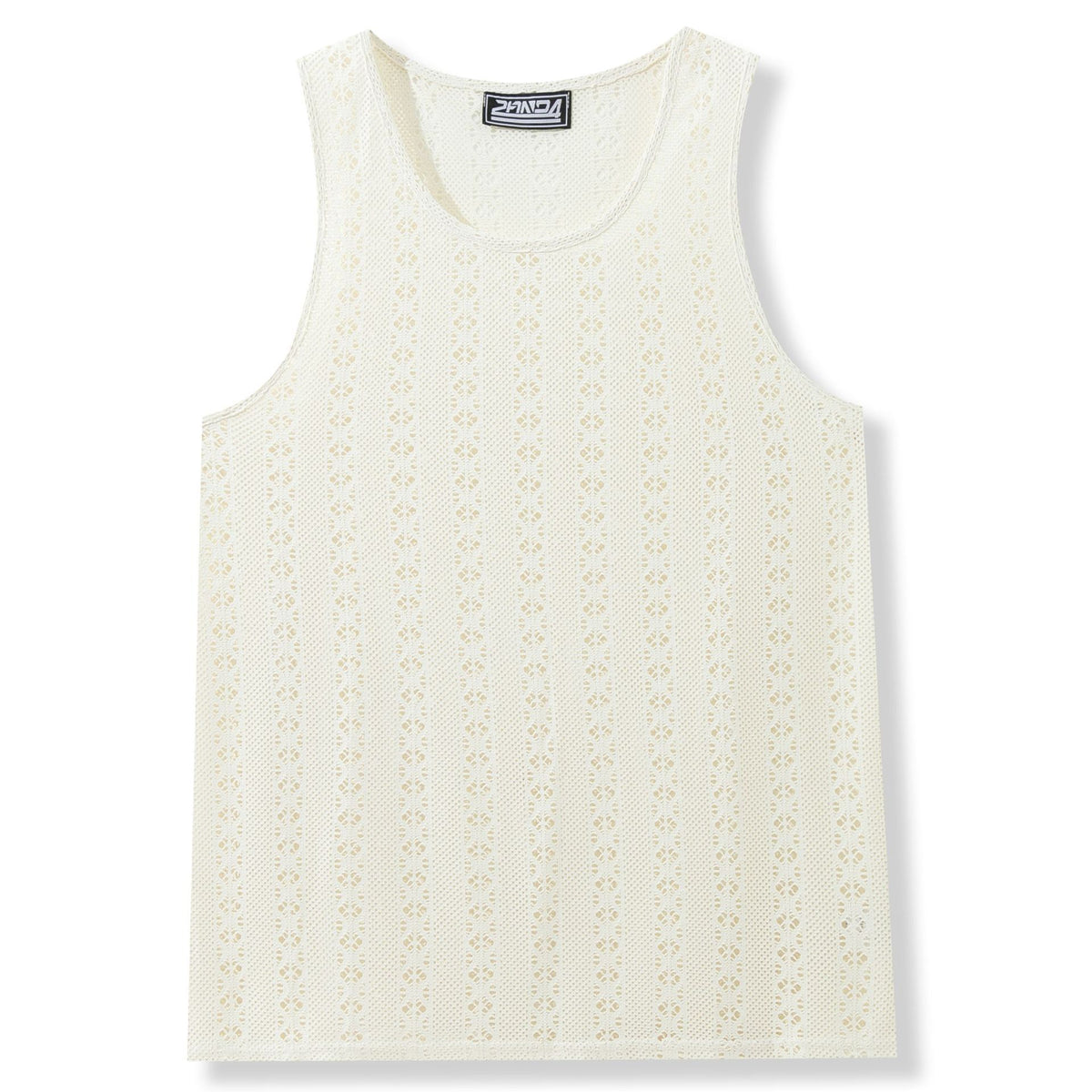Ensfarvet tanktop i polyester til afslappet street-stil - 4