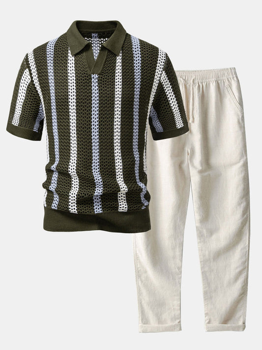 NOVOROPA Completo Bellagio Polo in Maglia e Pantaloni