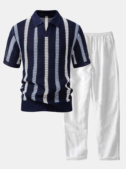 NOVOROPA Completo Bellagio Polo in Maglia e Pantaloni