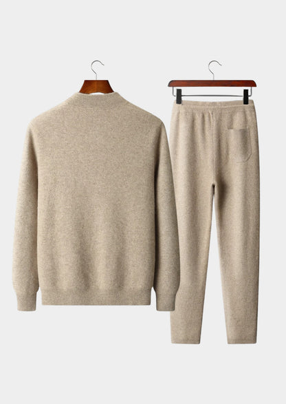 NOVOROPA Completo Denis Cardigan con Zip in Cashmere