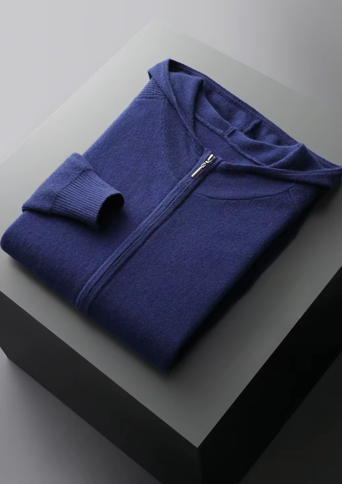 NOVOROPA Completo Kilian con Cappuccio in Cashmere Blu Navy
