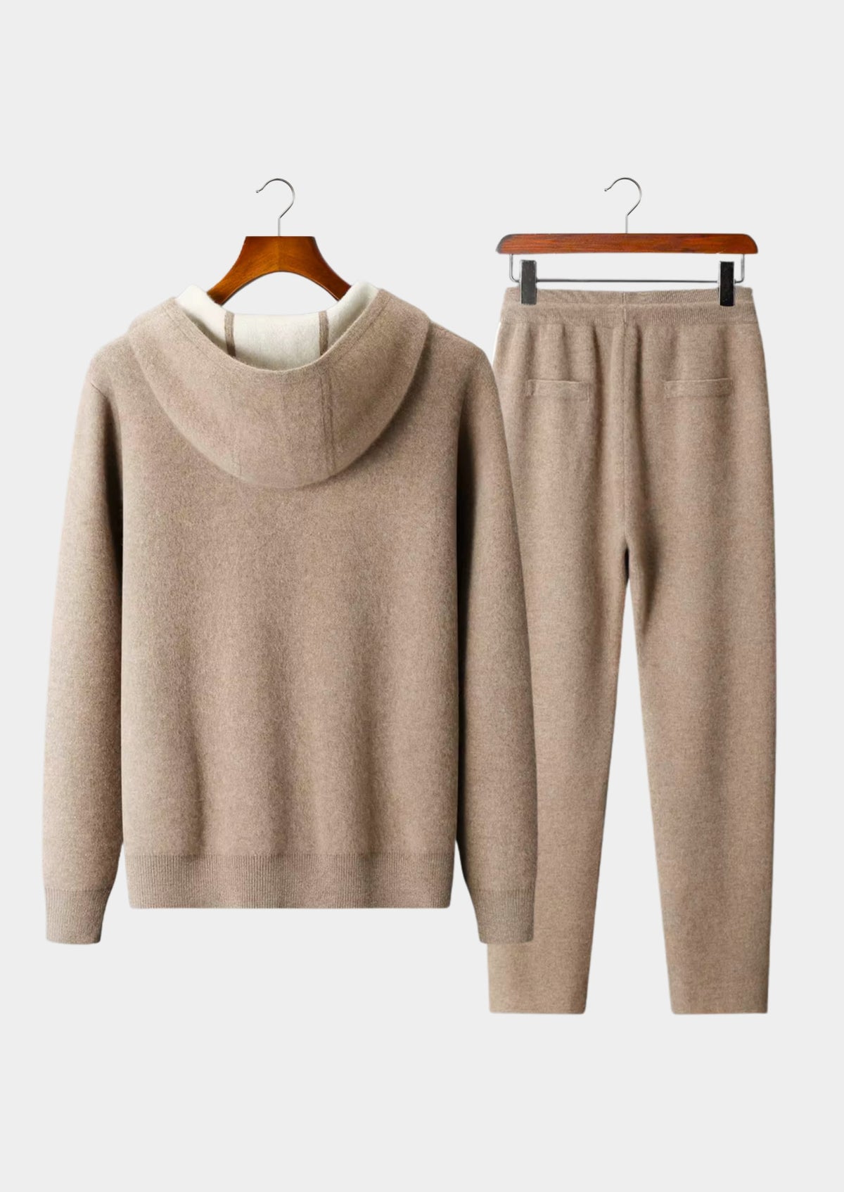 NOVOROPA Completo Milano con Cappuccio in Cashmere Beige