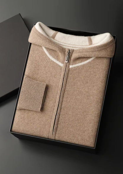 NOVOROPA Completo Milano con Cappuccio in Cashmere Beige