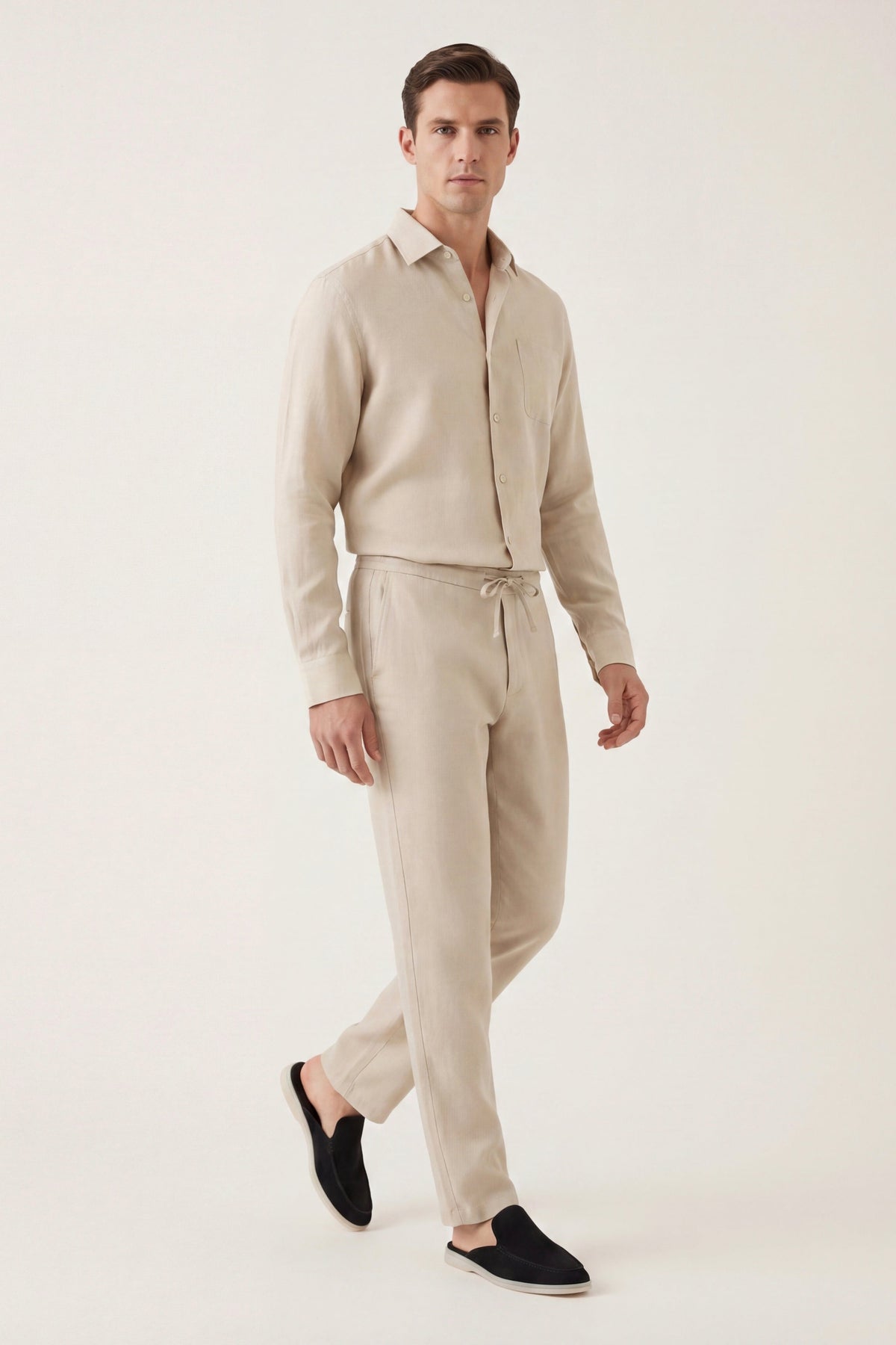 NOVOROPA Completo Bellagio Camicia e Pantaloni in Lino