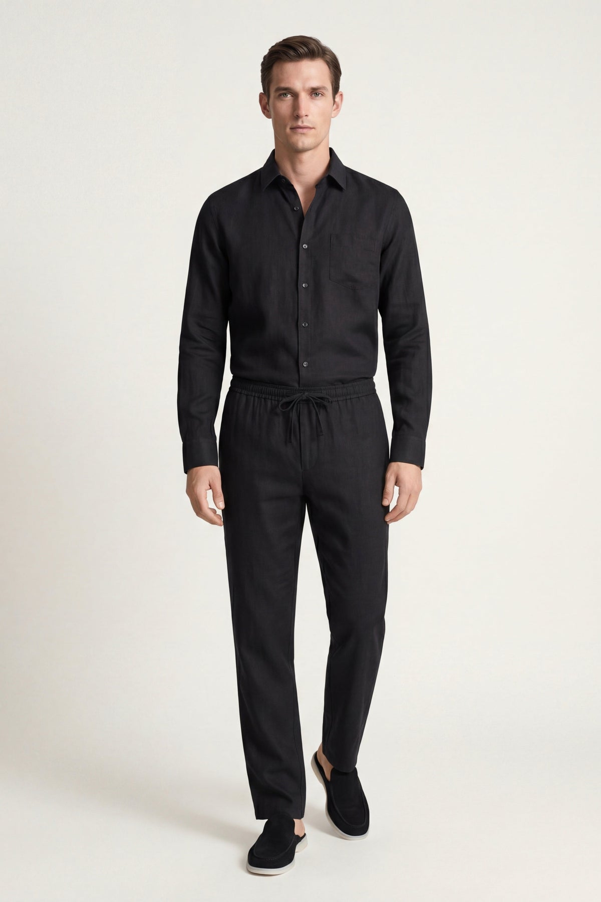 NOVOROPA Completo Bellagio Camicia e Pantaloni in Lino