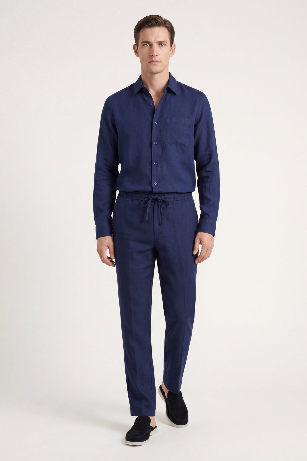 NOVOROPA Completo Bellagio Camicia e Pantaloni in Lino