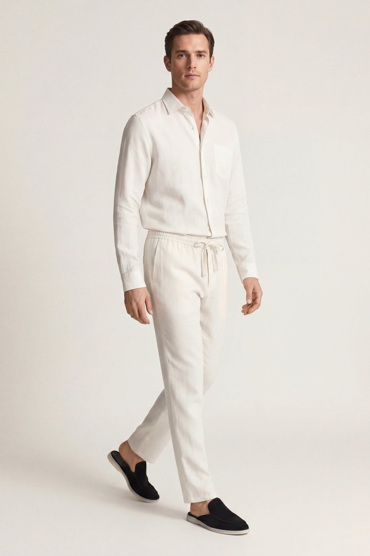 NOVOROPA Completo Bellagio Camicia e Pantaloni in Lino