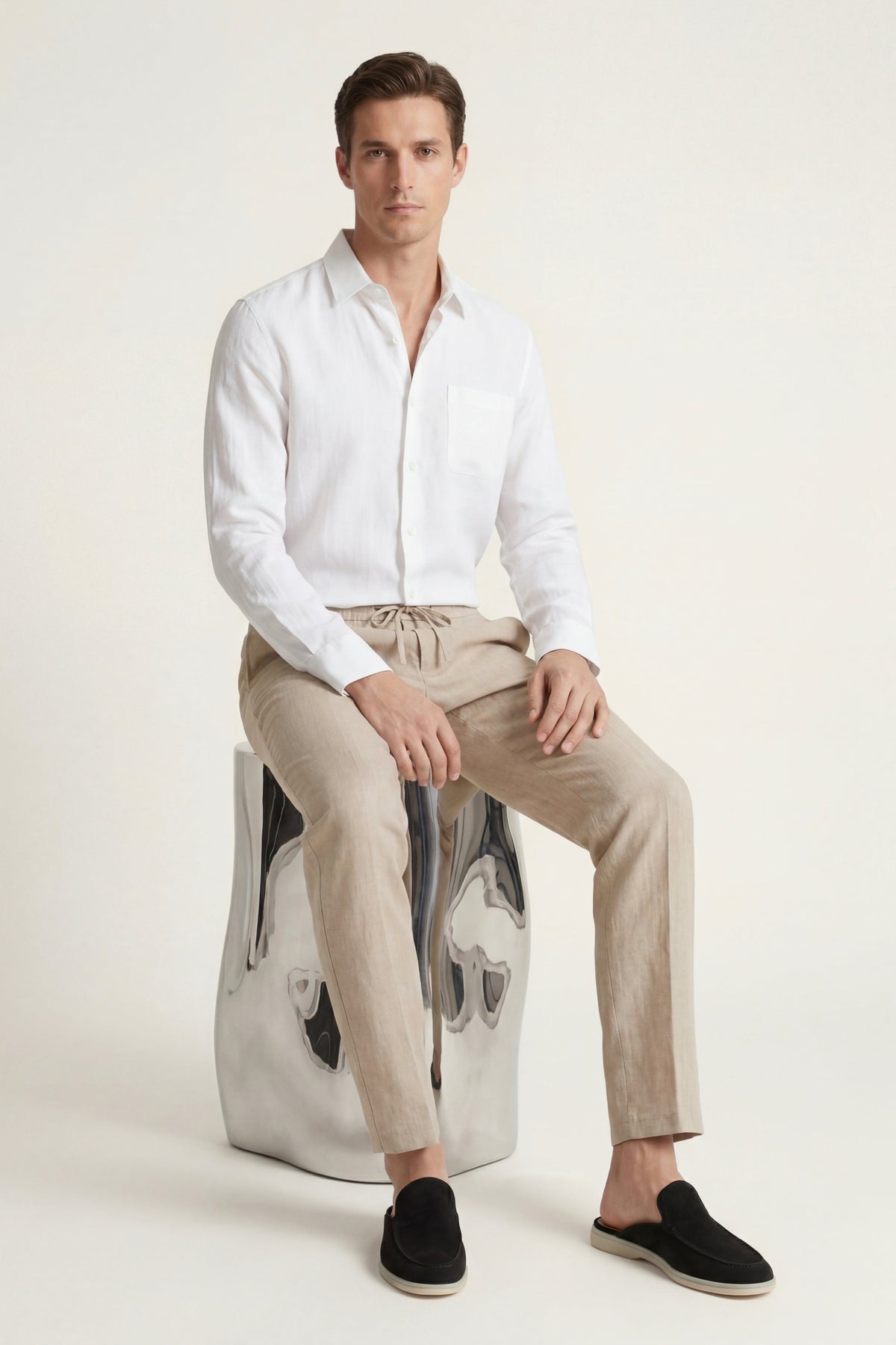 NOVOROPA Completo Pisa Camicia e Pantaloni in Lino