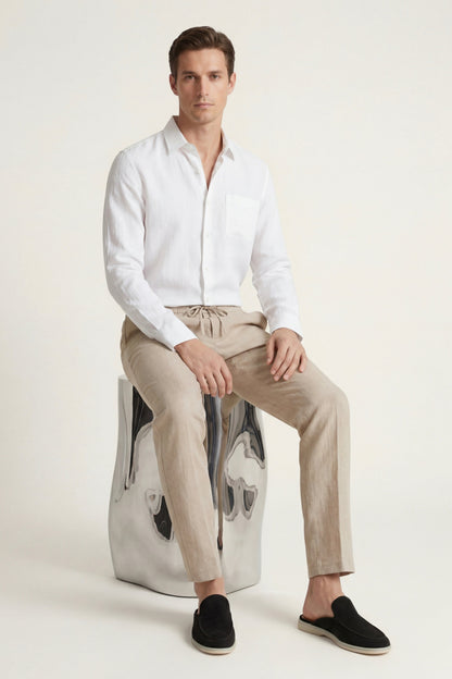 NOVOROPA Completo Pisa Camicia e Pantaloni in Lino
