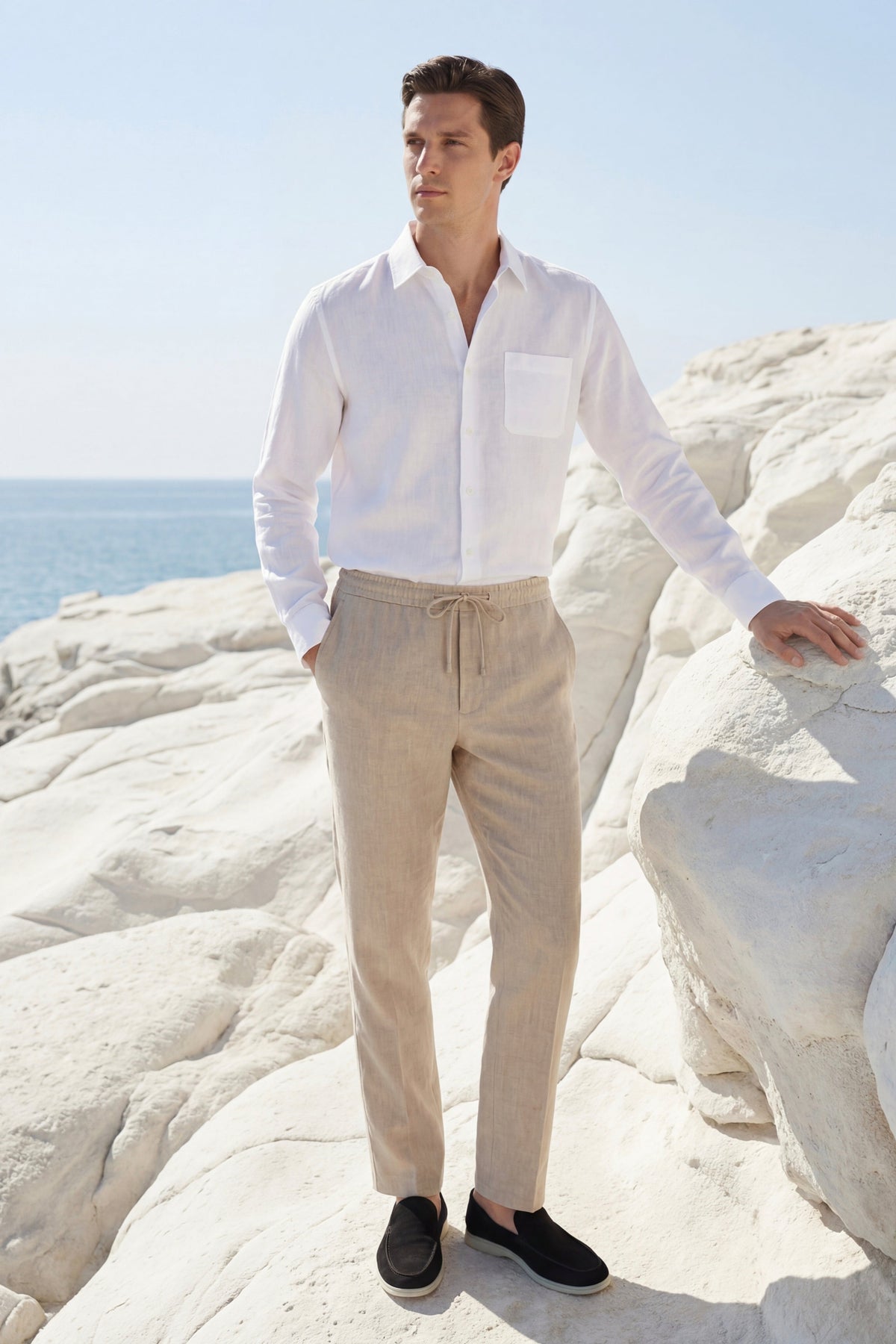 NOVOROPA Completo Pisa Camicia e Pantaloni in Lino