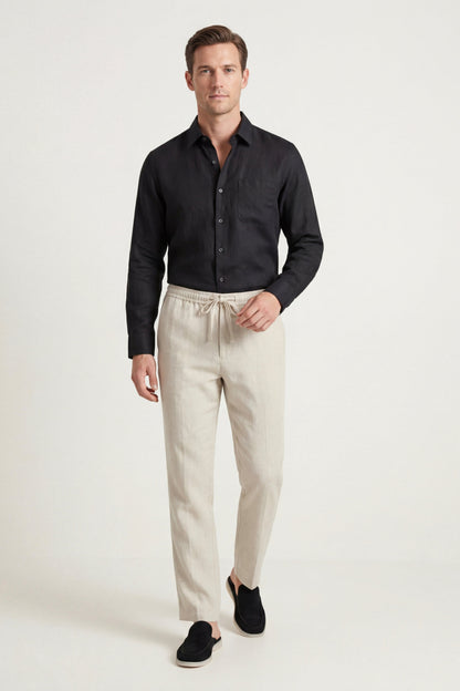 NOVOROPA Completo Pisa Camicia e Pantaloni in Lino