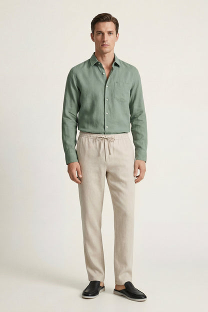 NOVOROPA Completo Pisa Camicia e Pantaloni in Lino
