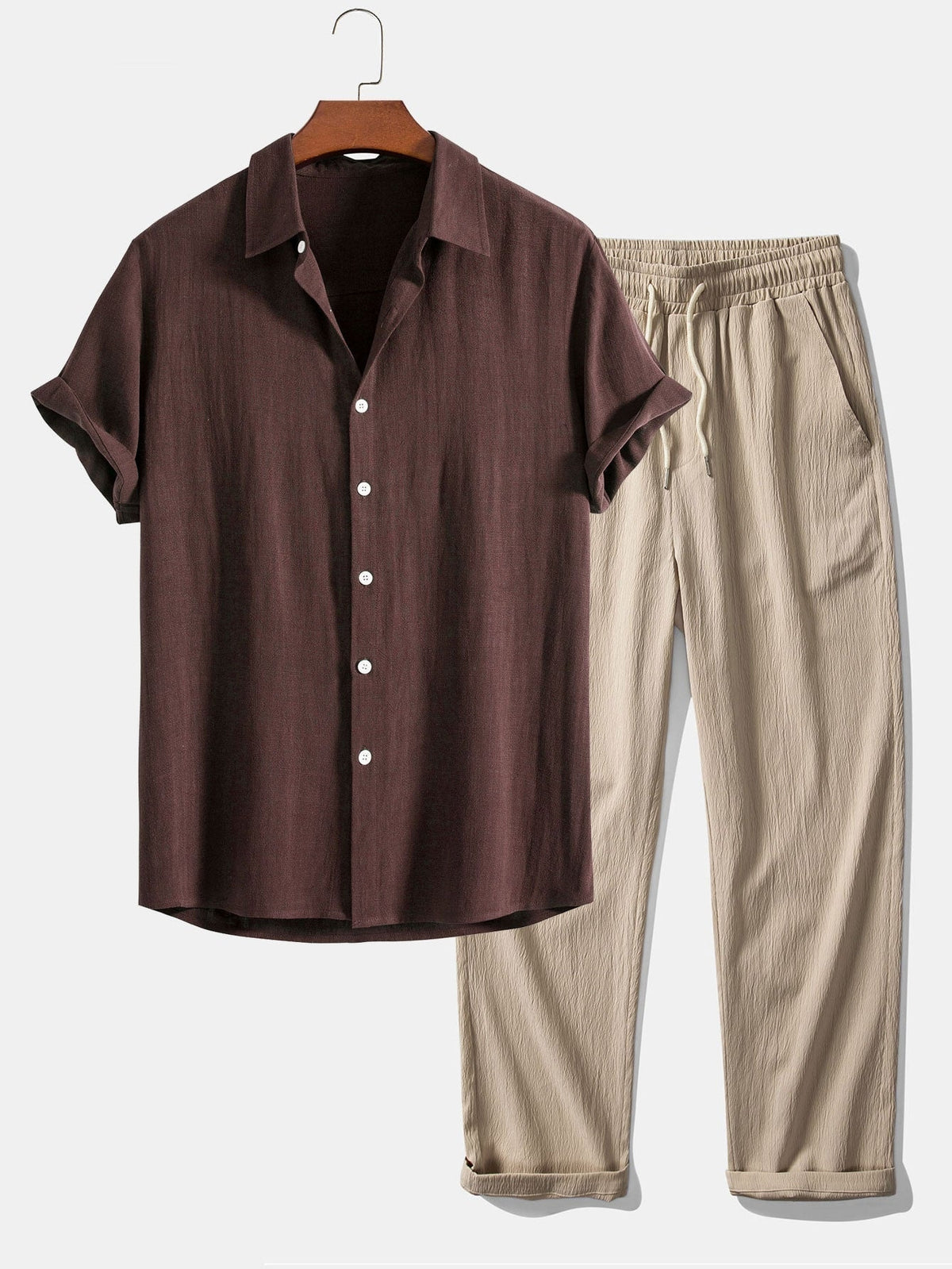 NOVOROPA Completo Mallorca Camicia e Pantaloni Testurizzati