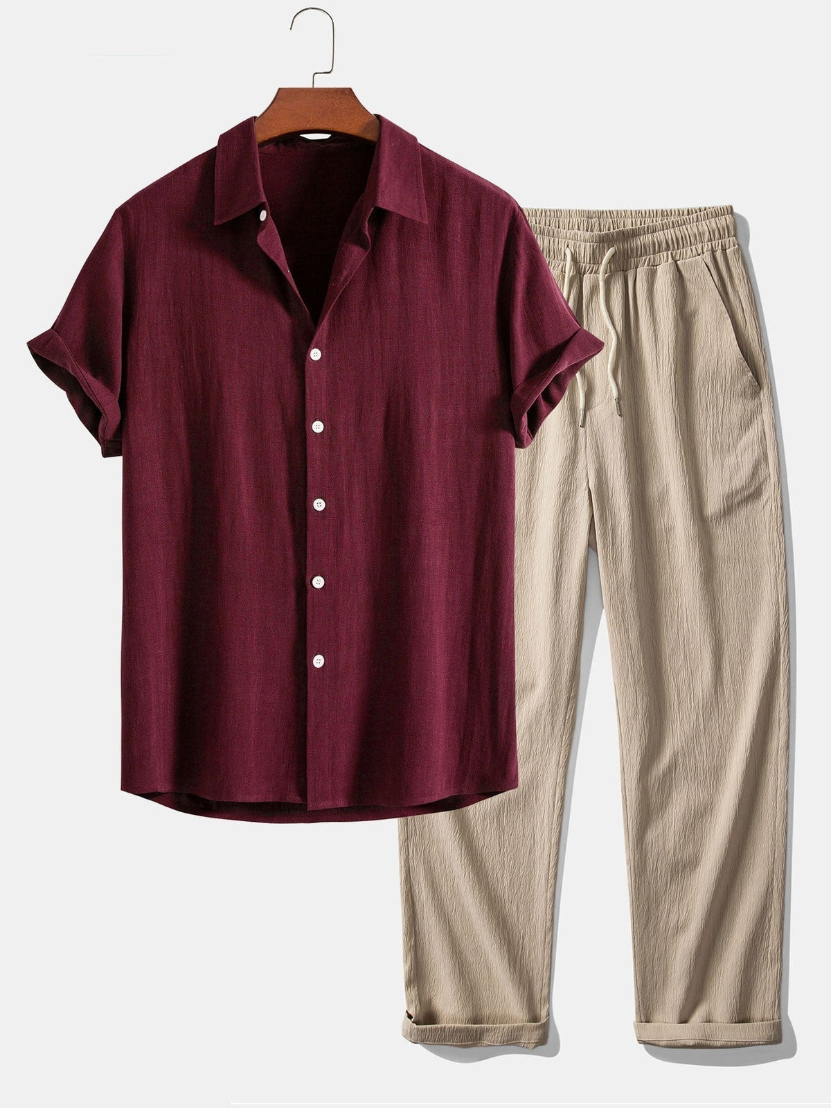 NOVOROPA Completo Mallorca Camicia e Pantaloni Testurizzati