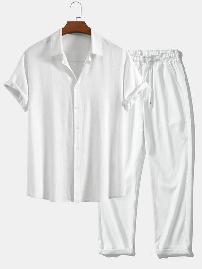 NOVOROPA Completo Mallorca Camicia e Pantaloni Testurizzati
