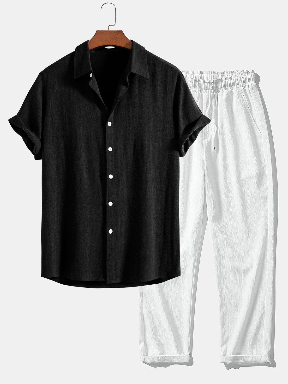 NOVOROPA Completo Mallorca Camicia e Pantaloni Testurizzati