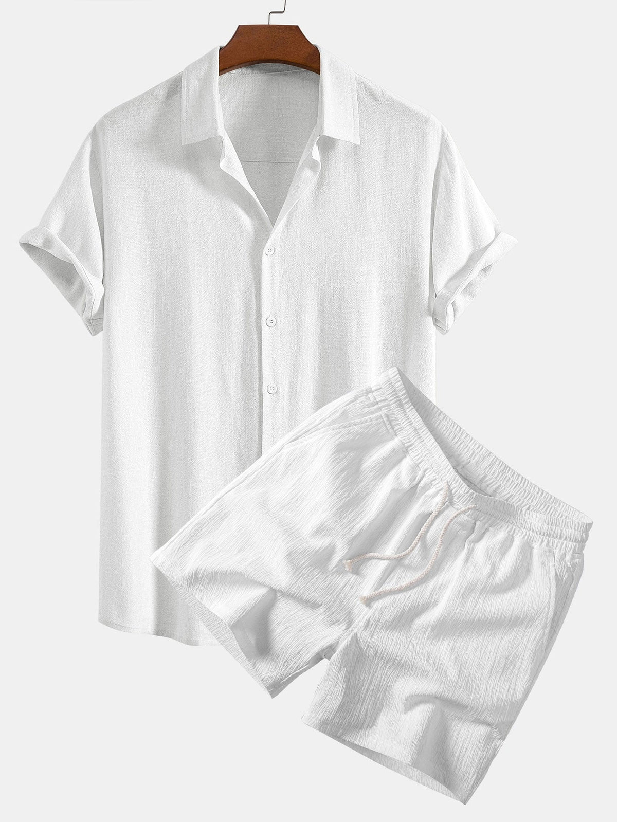 NOVOROPA Completo Miami Camicia e Shorts in Misto Lino