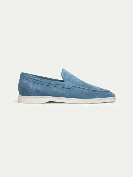 NOVOROPA Mocassino in Camoscio Sfoderato Blu Oceano