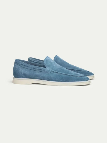 NOVOROPA Mocassino in Camoscio Sfoderato Blu Oceano