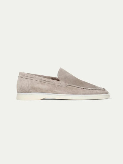 NOVOROPA Mocassino in Camoscio Sfoderato Grigio Chiaro