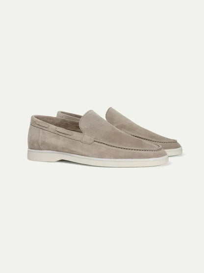 NOVOROPA Mocassino in Camoscio Sfoderato Grigio Chiaro