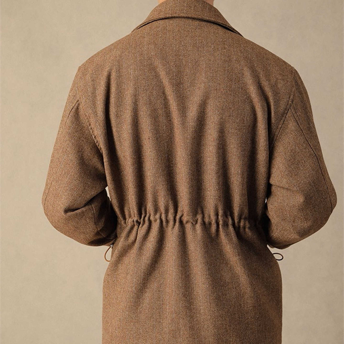Varm lang herre uldfrakke i koreansk casual stil - 4